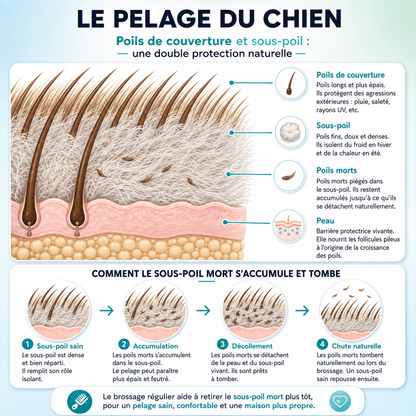 Le pelage du chien expliqué en quatre étapes